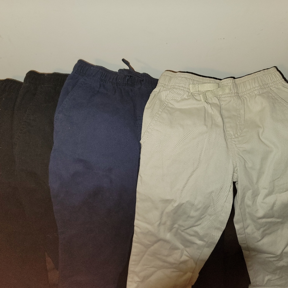 NWT: Faded Glory boy's elastic waist pants - black